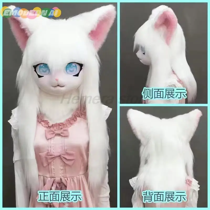Suits Fursuit Kigurumi Headsets Furry Cosplay Costumes Comiket Furries Rubbit Doll Cat Comiket Furries Doll costumes Animal