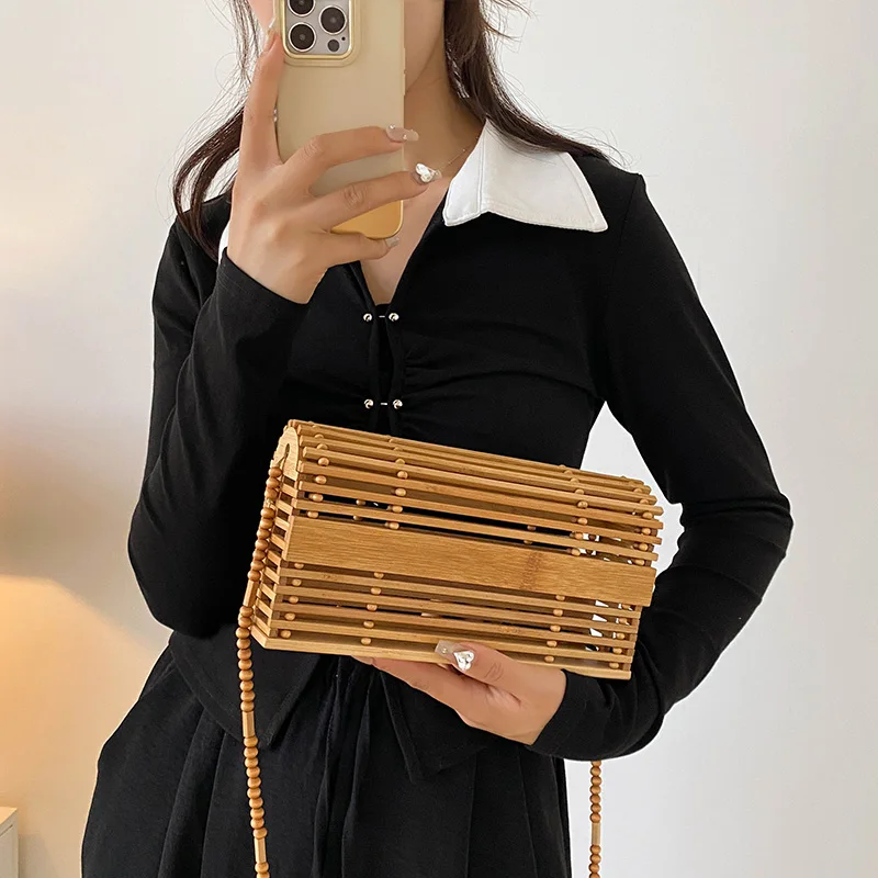 

Новинка, Женская уникальная бамбуковая ажурная роскошная дизайнерская сумка-тоут, ранец, сумка на плечо для женщин и девушек, женская сумка-кошелек, сумка через плечо