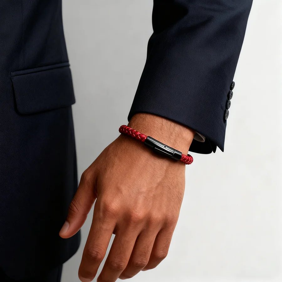 Stainless Steel Buckle Men Bracelet