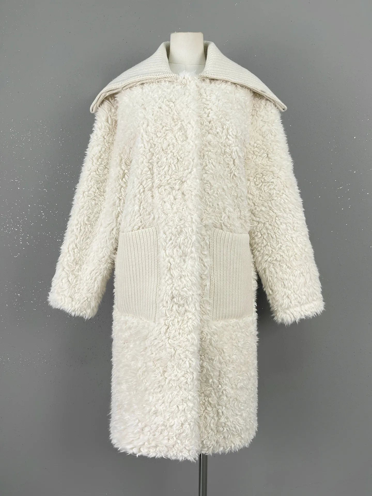 

2023 Women's Clothing Wool-blend shawl collar coat Autumn Winter New 1103