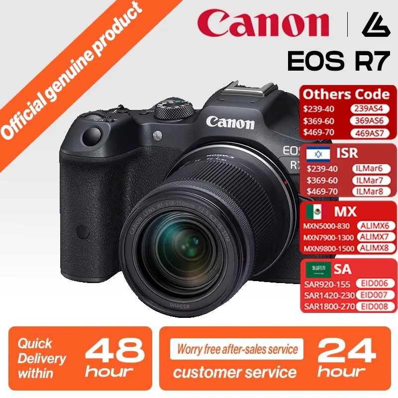 Digital Camera Canon EOS R7 APS-C Mirrorless Professional