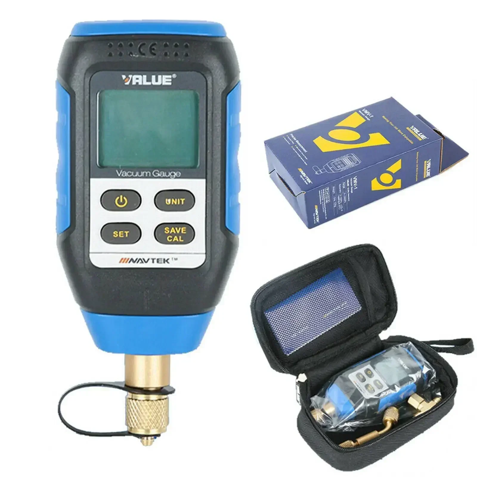 

Portable Value VMV-1 Intelligent Digital Vacuum Gauge Laboratory Refrigeration System Vacuum Inspection Vacuum Gauge 0-10000P