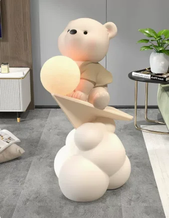 

Aircraft Bear Large Bluetooth Speaker Intelligent Voice Lamp Floor Decoration Home Decoration Gift