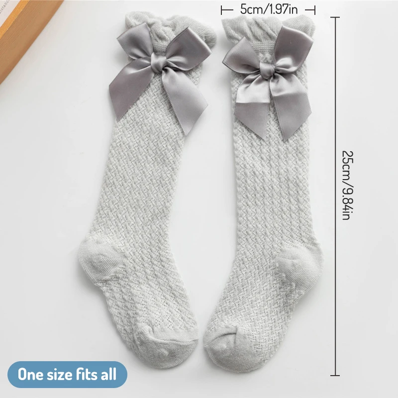 Baby Socks Knee-High Children's Ruffled Pure Cotton Stockings Baby Children's Ruffled Cute Newborn Socks Long Tube Solid Color