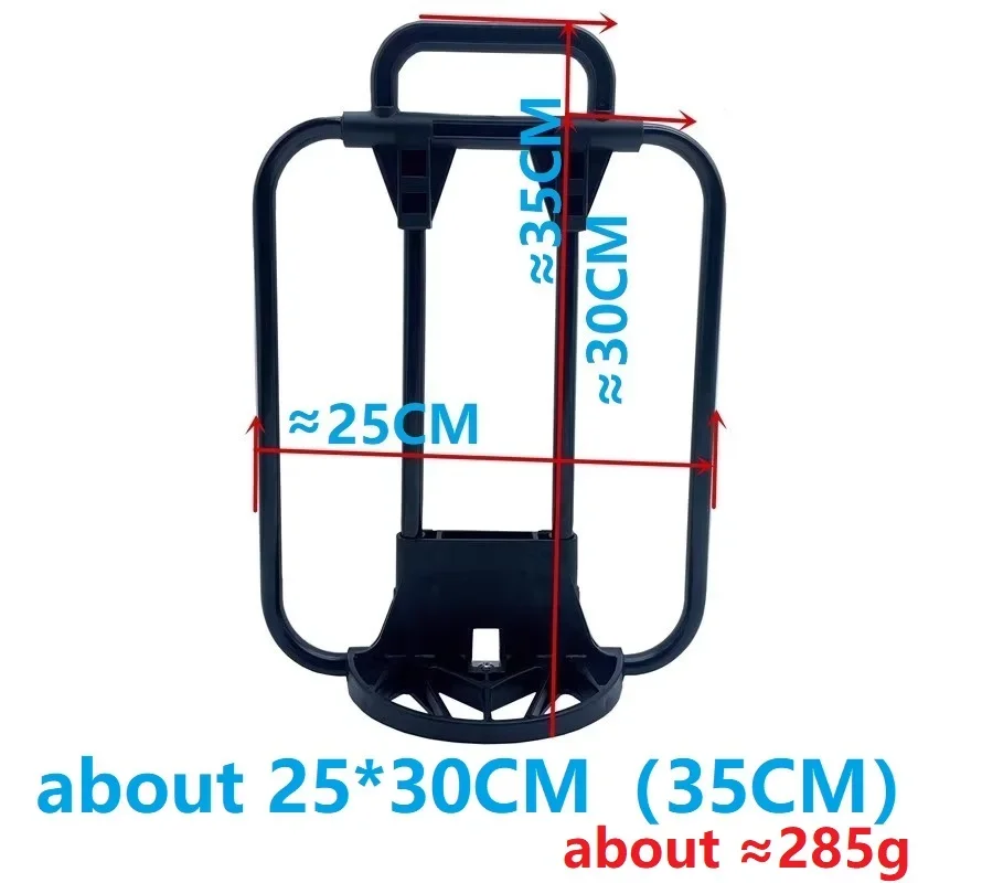 Description Picture 3 of itemFolding Bike Front Bags Frame For Brompton Backpack Basket Bag Luggage Frame Carrier Block Flat Frame Aluminum Alloy 25*30CM