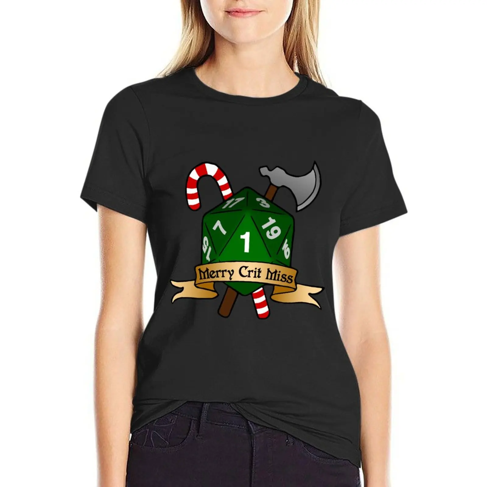 

Merry Crit Miss T-Shirt lady clothes oversized Blouse t shirt dress Women