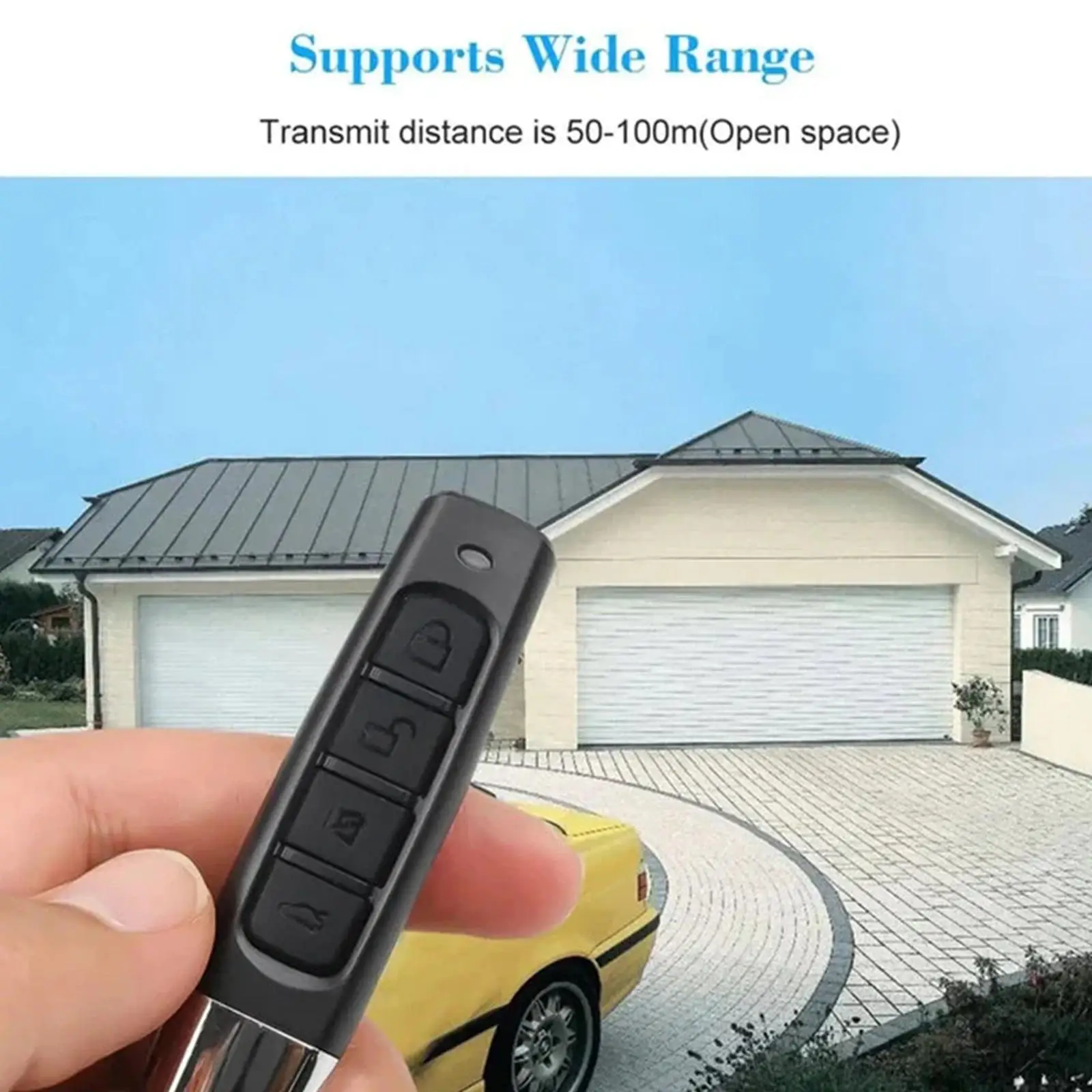 

433mhz Remote Control Garage Gate Door Opener Remote Clone Learning Code Control Rolling Keys Duplicator 4 X7g8