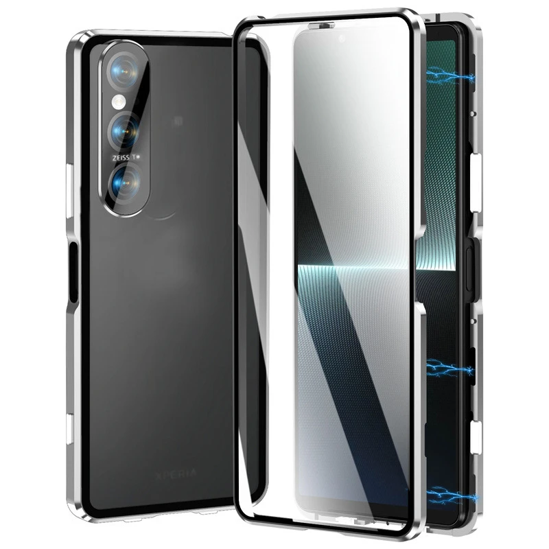 Premium Tempered Glass & Metal Bumper Shockproof Protective Phone Case