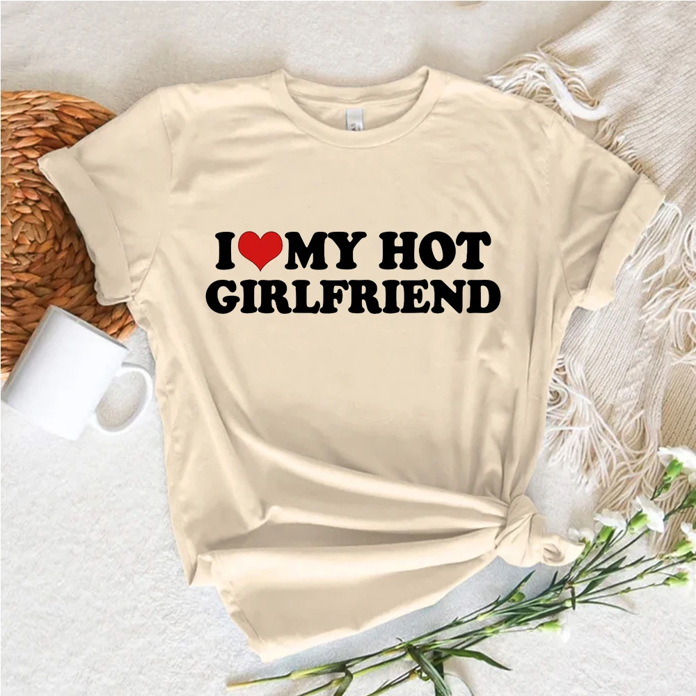 

i Love My Boyfriend Girlfriend Me t shirt women anime funny top girl 2000s manga clothing