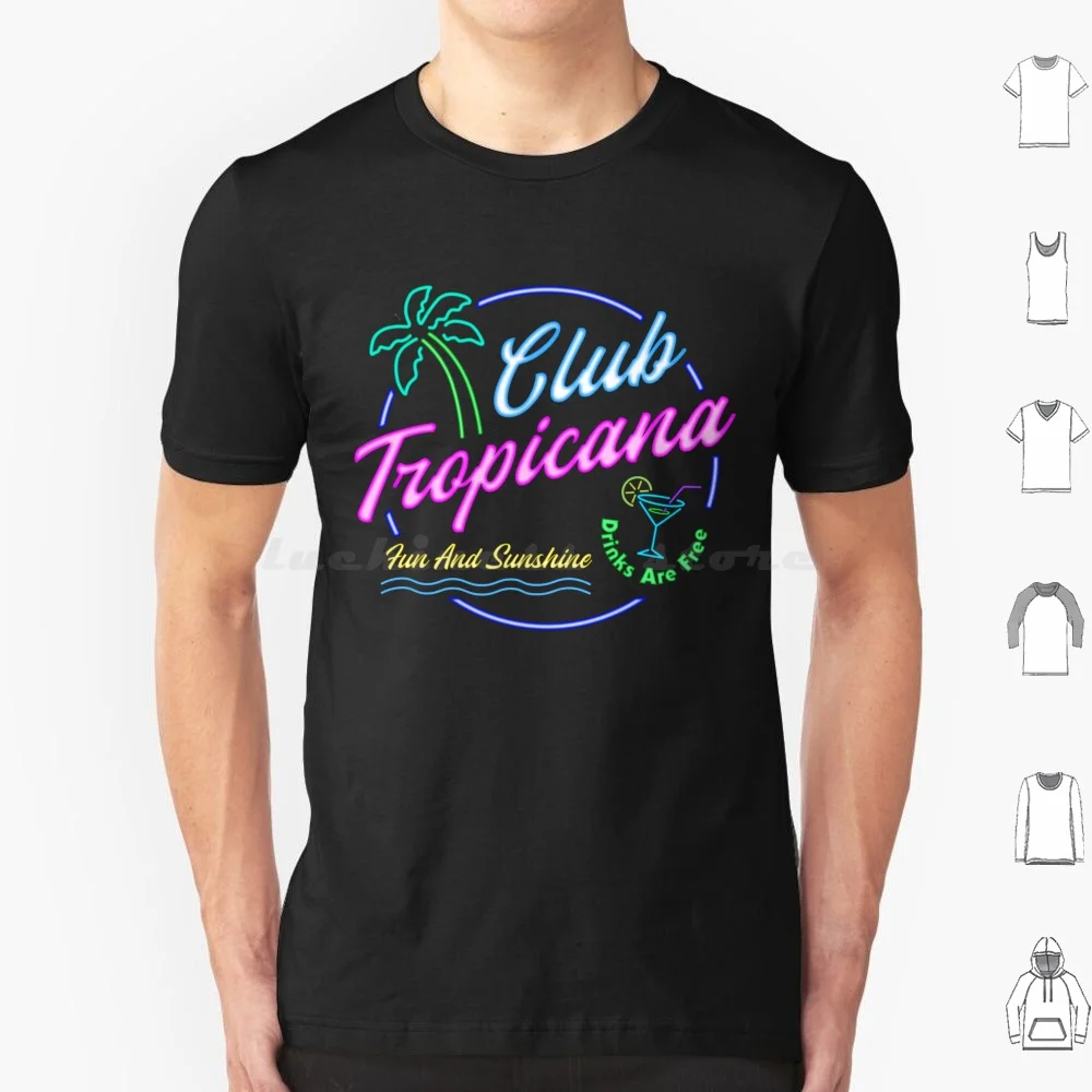 Club Tropicana T Shirt Uomo Donna Bambini 6Xl Wham Vintage Retro Vintage Estetica 80S Retro Music Dj Neon Clubber Palm Club