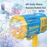 69-hole Bazooka Bubble Gun Children's Bubble Blowing Toy Automatic Electric Bubble Machine Outdoors Play Props Gifts Children 1