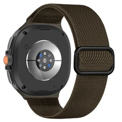 Elastic Nylon Sport Scrunchie Strap Bracelet for Watch 8 classic 46mm (Army green)