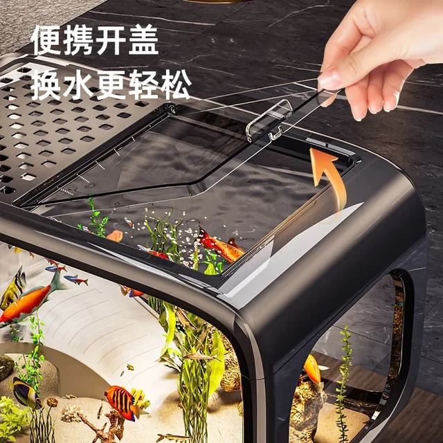 Creative Fish Tank With Lid 2