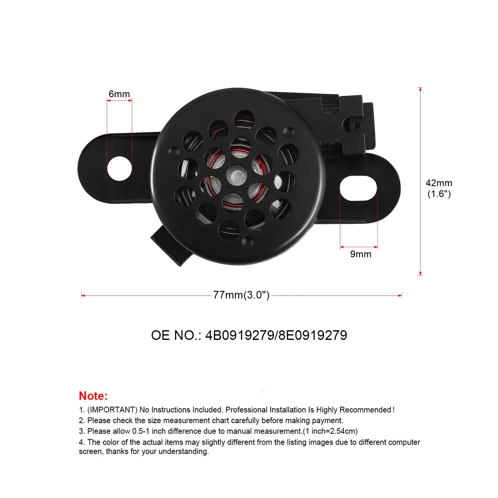 3X Warning Buzzer Alarm Reversing Parking For 8E0919279 4B0919279