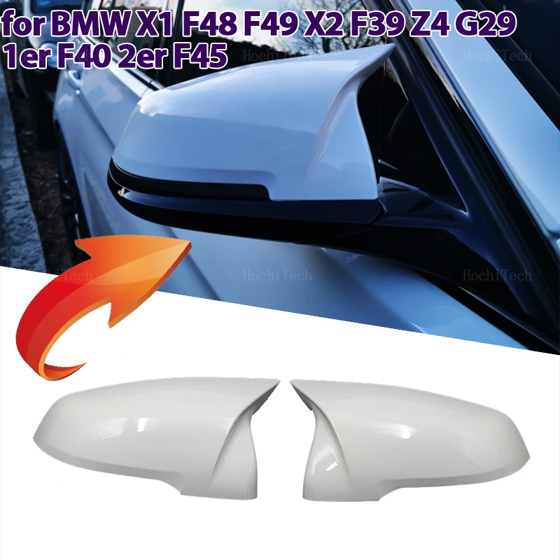 Fibra Di Carbonio Bianco Car Door Wing Side Mirror Cover Caps Shell Case Forbmw F44 F40 G29 X1 F48 F49 X2 F39 Toyota Supra 2019-2023