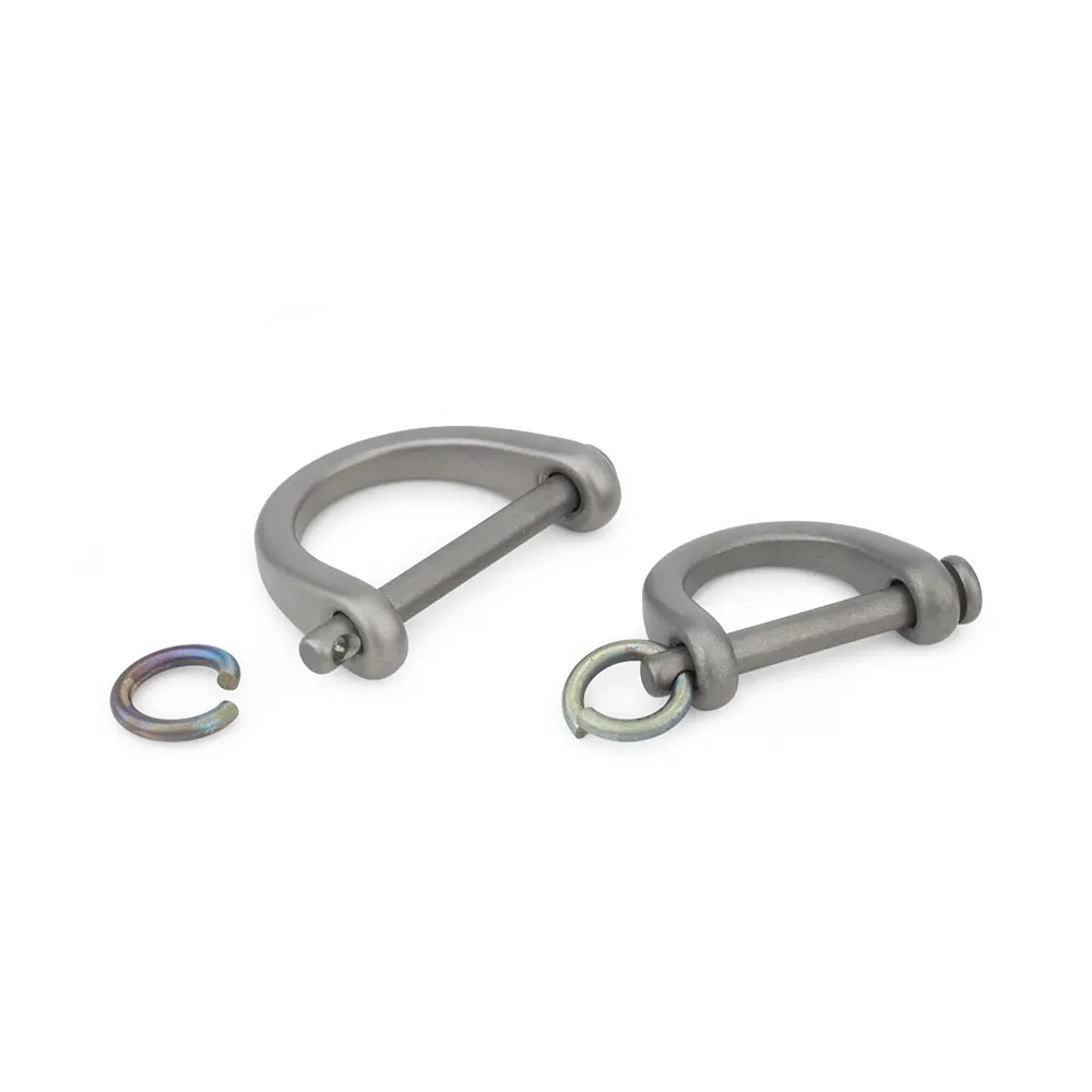 Portable Titanium Alloy Horseshoe Buckle D-shaped Waist Buckle Car Key Ring Accessories Pendant EDC Outdoor Tools