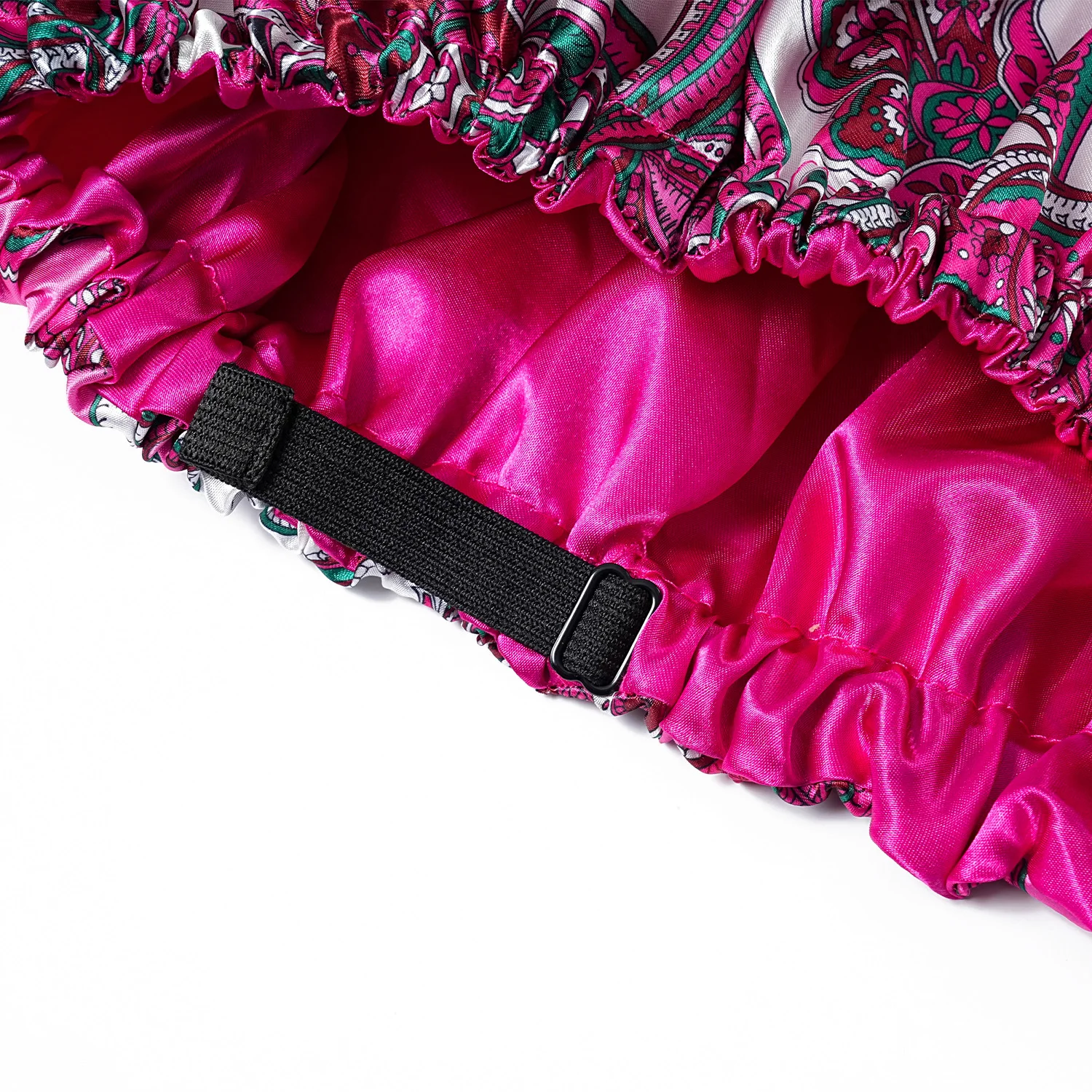 Wholesale Women Large Double Layer Satin Elastic Band Sleep Bonnet Ankara Head Wrap Cap Print Lady Head Cover Turban 6