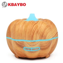 

KBAYBO 350ml Aroma Essential Oil Diffusers Air Humidifier LED Night Light for Office Home Bedroom Fogger Pumpkin Wood Grain