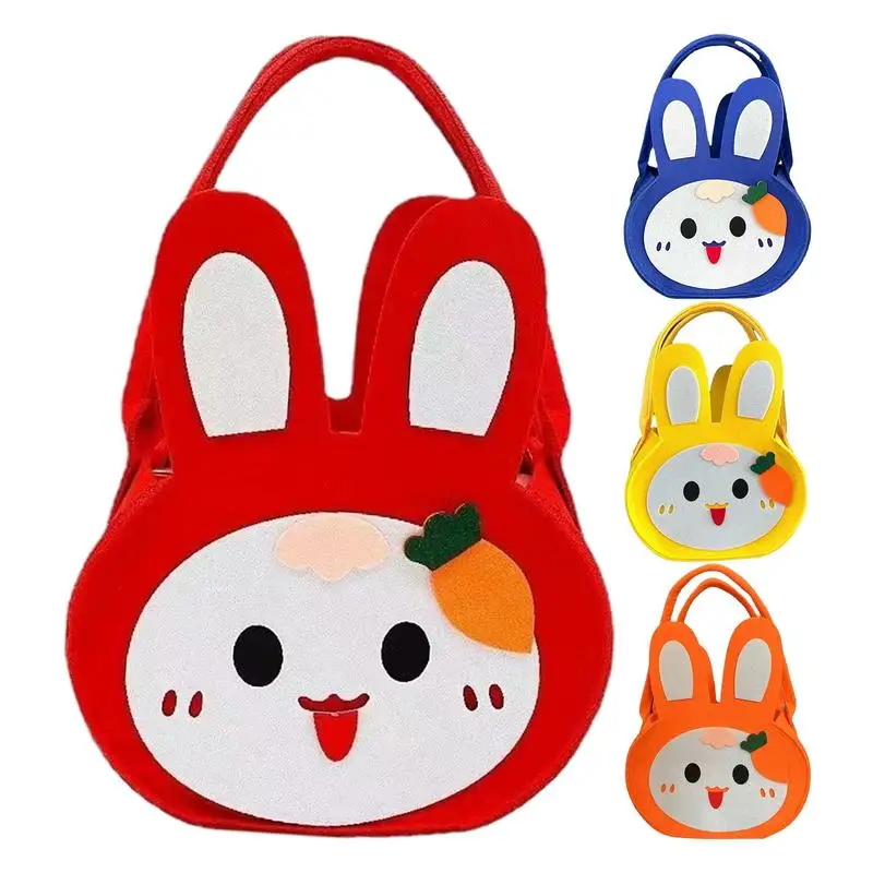 

Easter Basket Easter Bunny Candy Bag Cute Rabbit Egg Hunt Bags Gifts Packaging Tote Bag For Happy Easter Birthday Party Decor