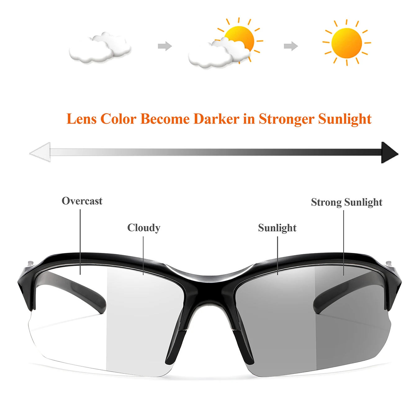 Cycling Sunglasses Photochromic Outdoor Men And Women