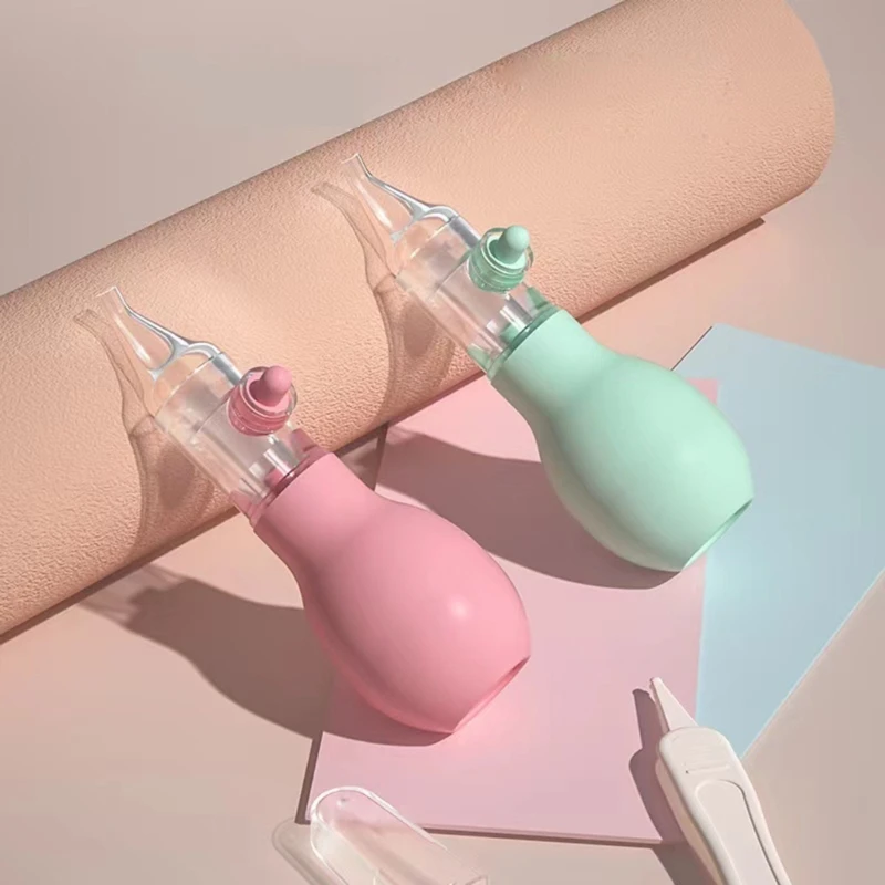 Soft Nasal Aspirator for Baby Nose Vacuum Suction Manual Nose Aspirator Nasal Cleaning Tool Backflow-proof Sucker