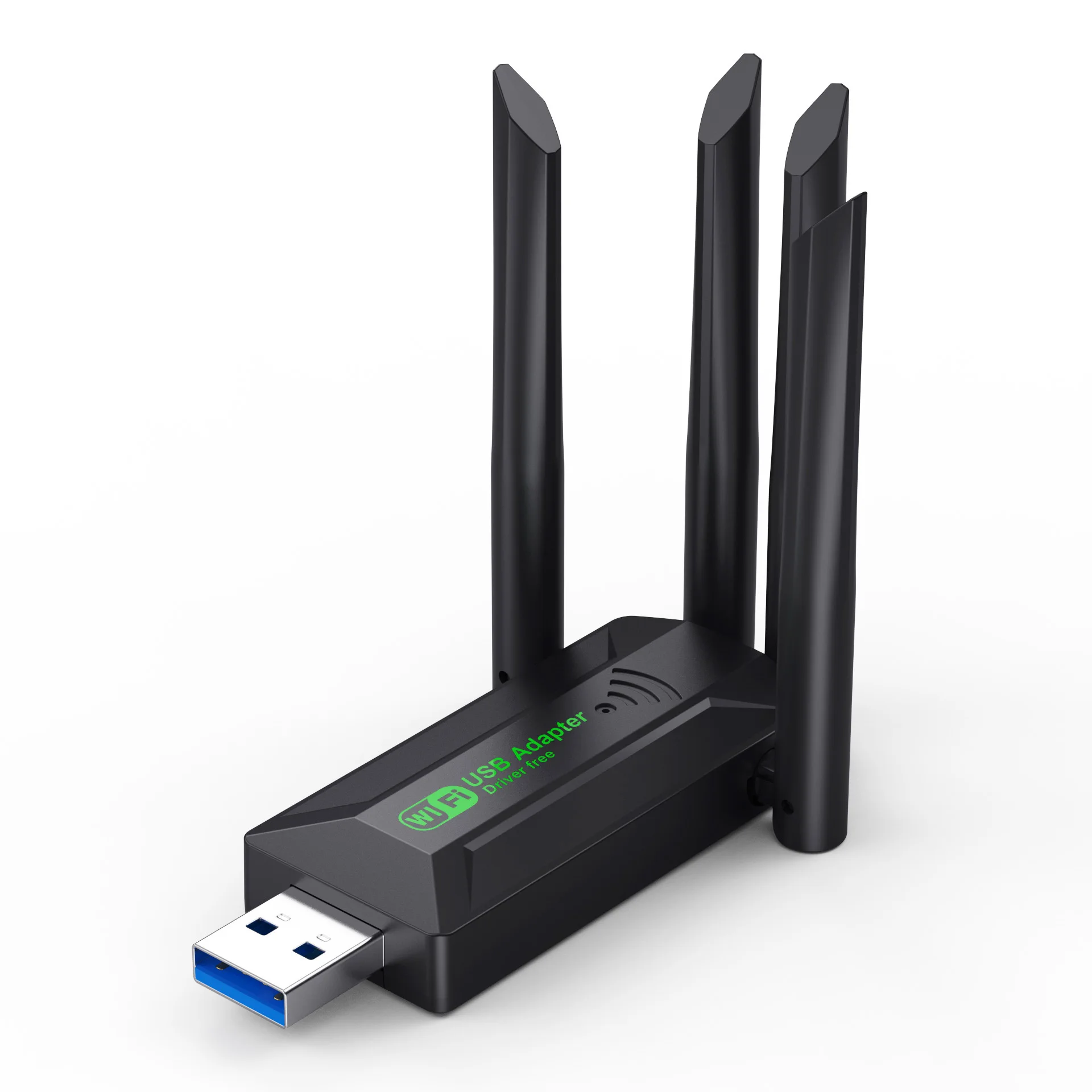 USB 3.0 WiFi 6 어댑터 802.11AX 4 안테나 1200Mbps 듀얼 밴드 2.4G 5G 무선 네트워크 카드(Windows 10 11용)