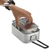 CAMPINGMOON S-1609 H-1609  S-2013 H-2013 Hard Alumina Old-Fashioned Multi Functional Portable Camping Picnic Aluminum Lunch Box 4