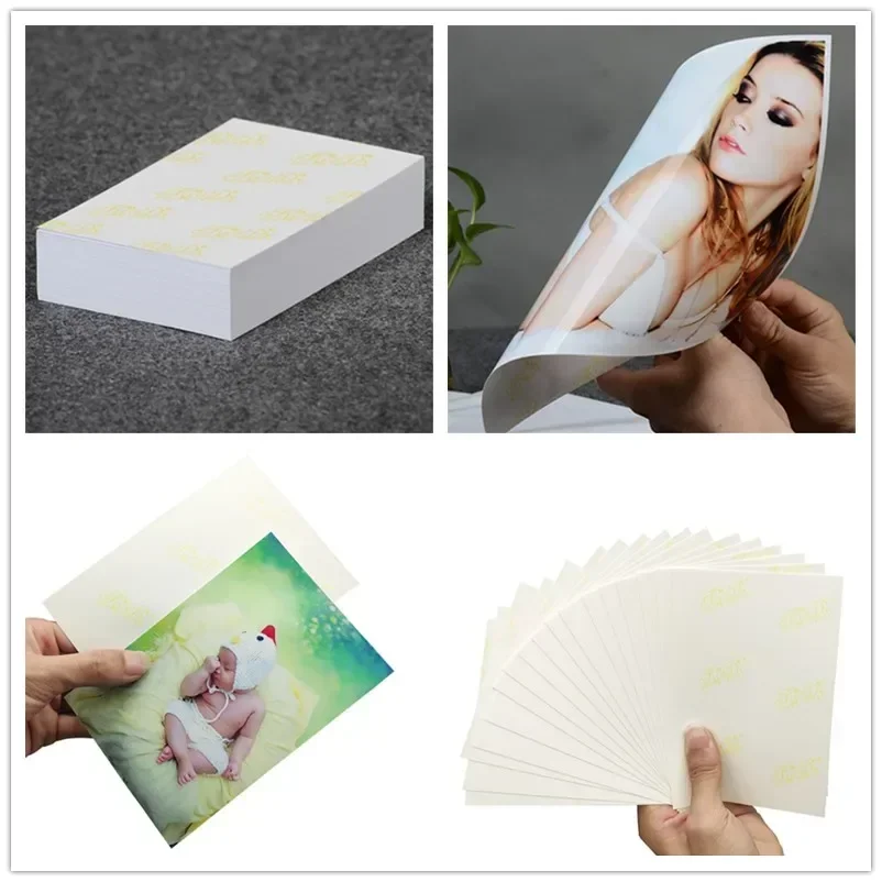265g Rc 광택 거친 3r 4r 5r 100 매/팩 무광택 방수 잉크젯 프린터 인화지 6 인치 인화지 사무용 용지