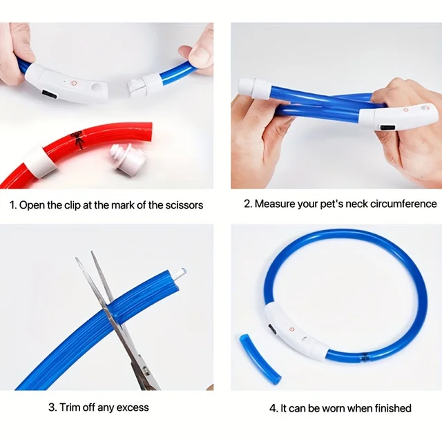 LED Light-Up Dog Collar: USB Rechargeable Luminous Night Safety Collar 5