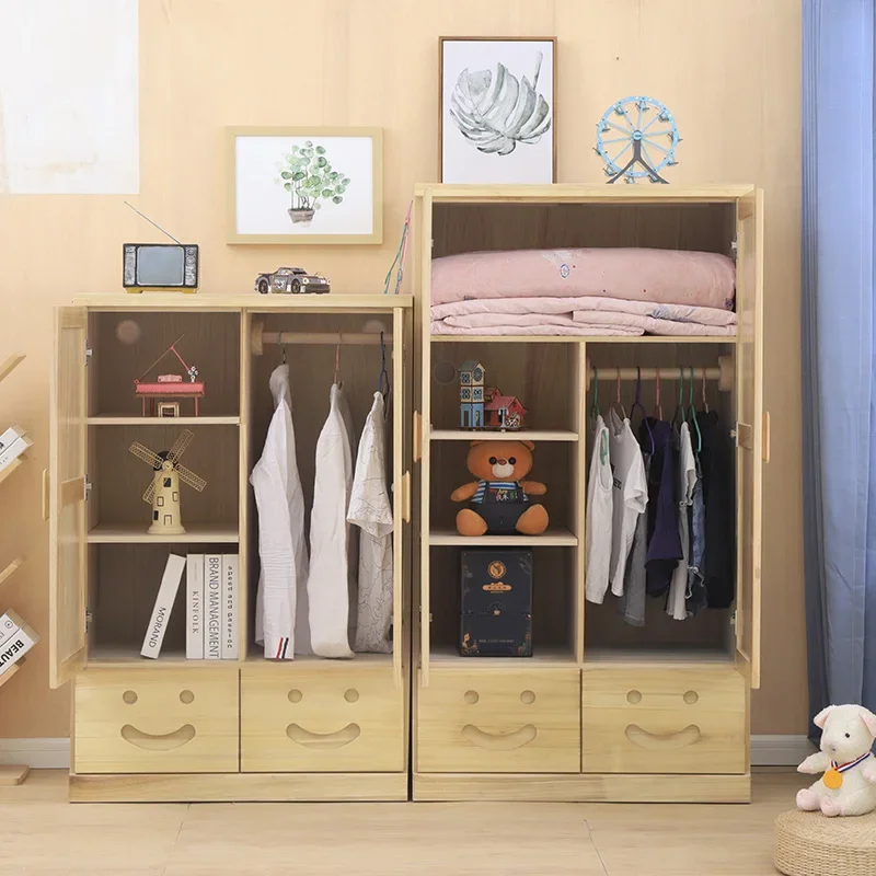Shelves Storage Wardrobes Closet Kids White Girls Wardrobes Organizer Cute Bedroom Meuble De Rangement Room Furniture CY50CW