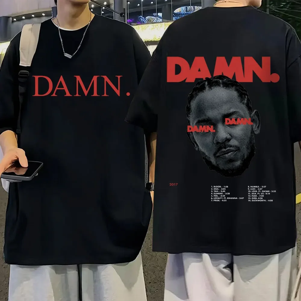 Rapper Kendrick Lamar Tee Shirt Music Album Poster Print T-Shirt Estate Uomo Abbigliamento Donna Moda T-Shirt Top Streetwear