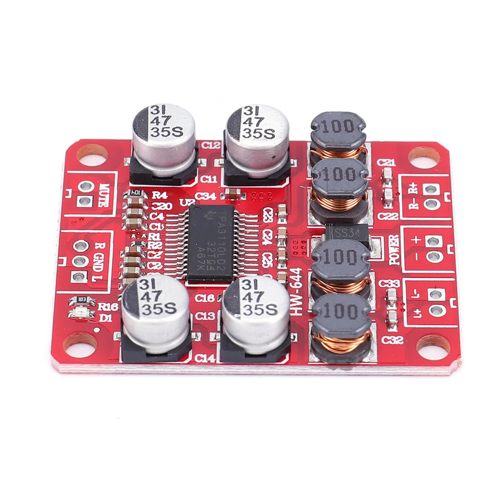 TPA3110 Digital Audio Amplifier Board 2 Channel 15W+15W Stereo DIY Speaker Amplifier Electronics Design for 4-10 Ohm Speaker