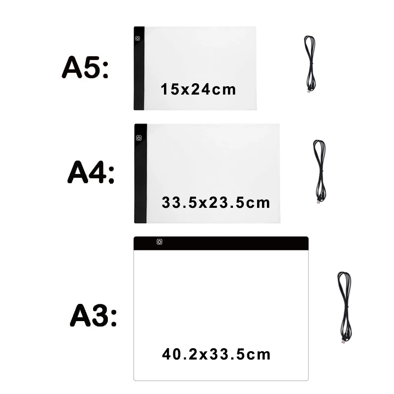 Elice A3 A4 A5 Drawing Tablet Diamond Painting board USB Art Copy Pad Writing Sketching Wacom Tracing led light pad