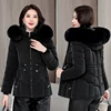 Winter 2024 New Down Jacket Women Parkas Fashion High-Quality Warm Cotton Padded Coat Ladies Short Overcoat Hooded Overwear Tops 3