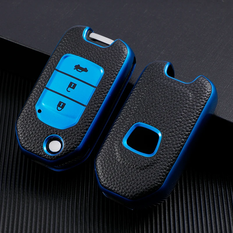 Premium Leather Car Key Case Cover – Elegant Remote Key Protection