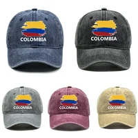 Colombia Flag Baseball Cap Women Outdoor Casual Solid Color Baseball Cap Men Cotton Adjustable Strap Bucket Hat Men 1