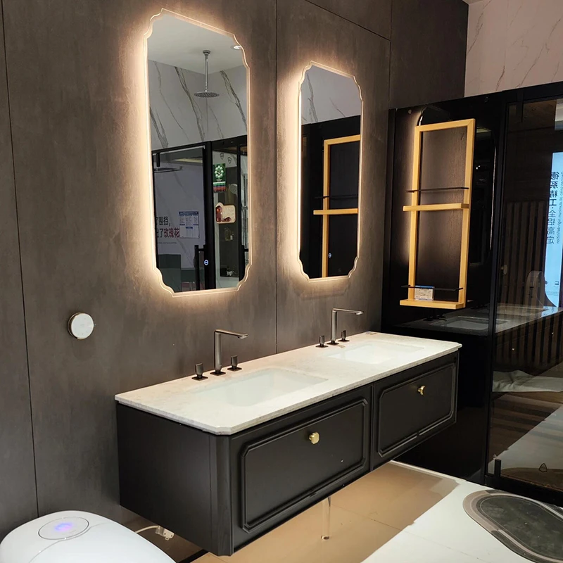 Light Luxury Bathroom Drawer Organizer Sink Designs Standing Mirror Cabinet Vanity Unit Wall Shelves Mobile Bagno Furniture