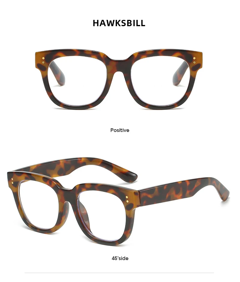 Retro Große Quadratische Lesebrille Männer Frauen Klassische Schwarz Presbyopie Brille Männliche Mode Anti-blaues licht Gläser – Detail 13
