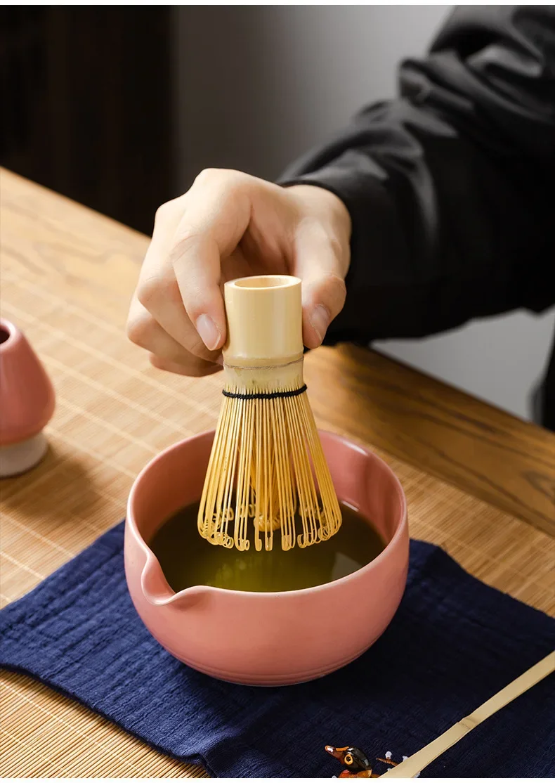 Complete 6-Piece Matcha Tea Set - Ceramic Bowl, Bamboo Whisk, Scoop & Accessories For Traditional Tea Ceremony