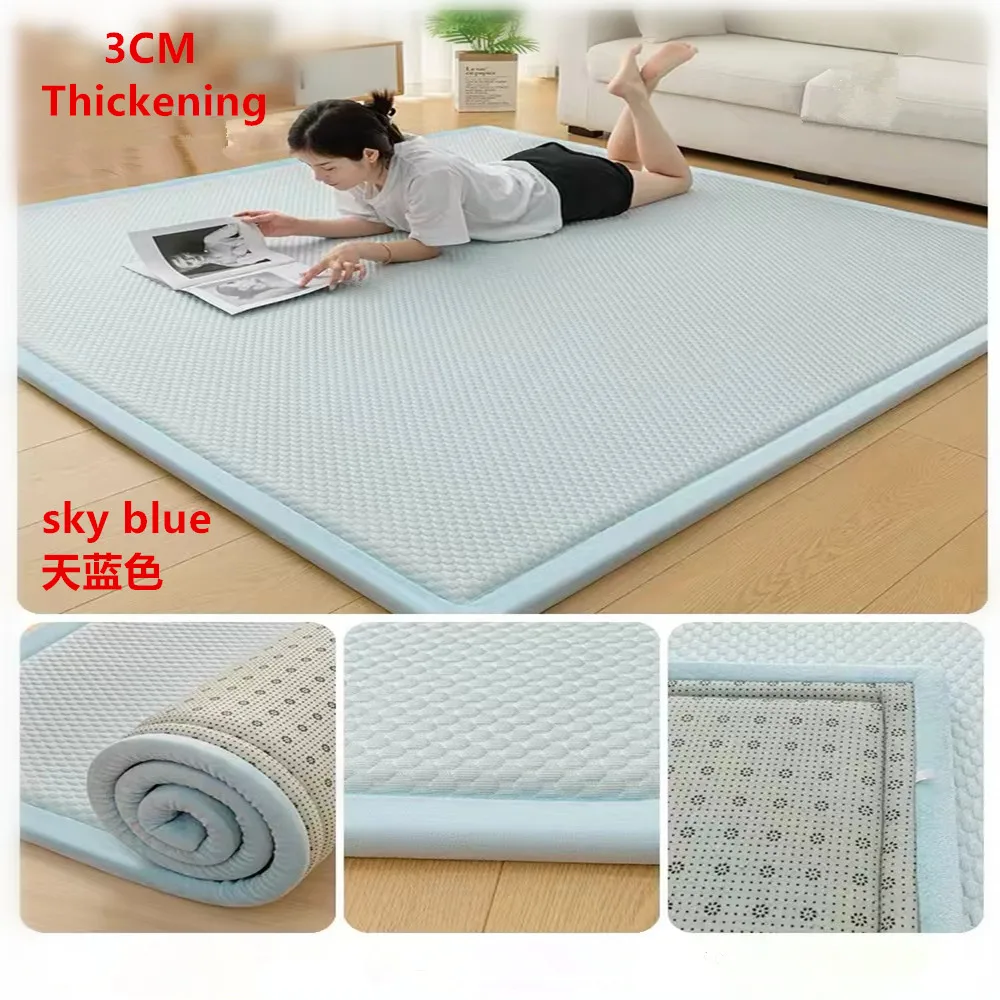 thumbnail image 1 of Alfombras de ratán dobladas de verano para sala de estar, dormitorio, alfombras de esponja suave y fresca, decoración moderna para el hogar, tapete tatami japonés, 1 of 5