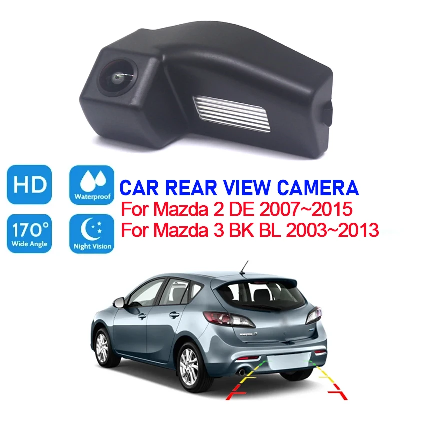 

HD CCD 1080*720P Автомобильная камера заднего вида для Mazda 3 BK BL для Mazda 2 DE 2003 ~ 2015 Автомобильное зеркало заднего вида монитор для парковки