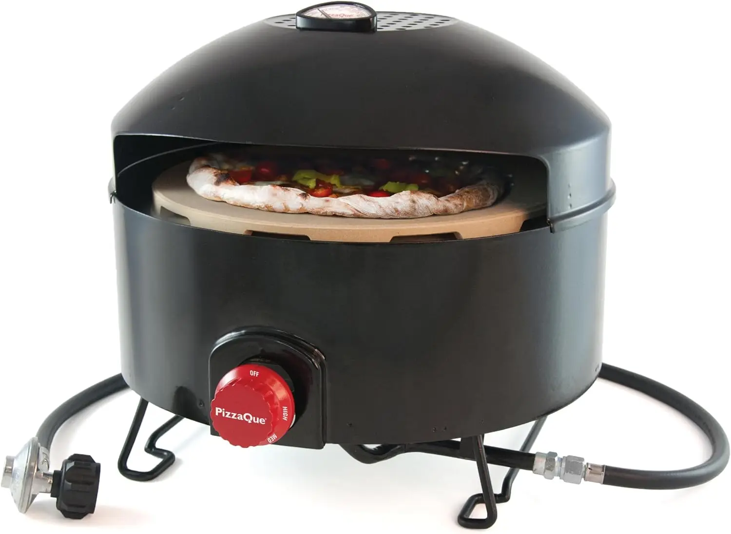 

PizzaQue, Portable Outdoor Pizza Oven, Heats Up To 700°F Cooks Pizza In 6 Minutes, 14” ThermaBond Stone,