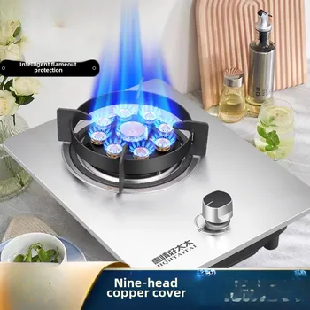 Gas stove Single stove Household energy-saving Liquefied natural gas Embedded desktop single-eye timing fire stove 1