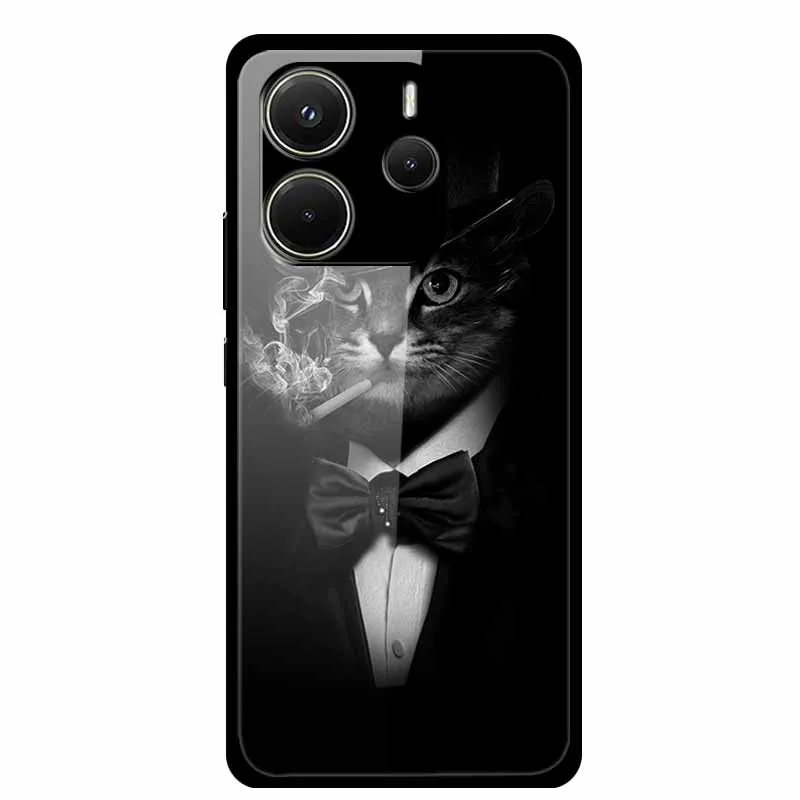 Luxury Tempered Glass Hard Back Phone Case Cover