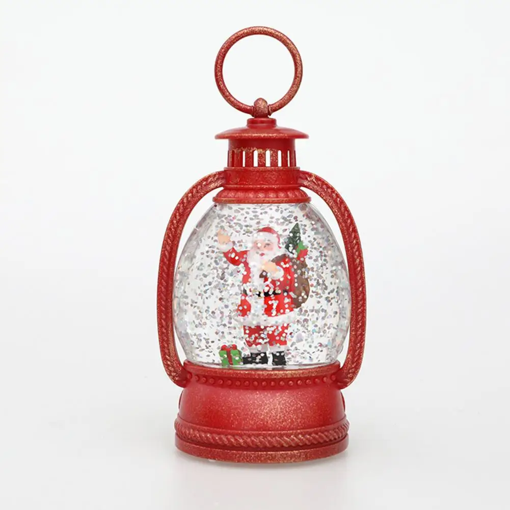 

Unique Christmas Lantern Festive Battery-operated Christmas Lanterns Glitter Santa Claus Snowman Lamp Snow Globe Home