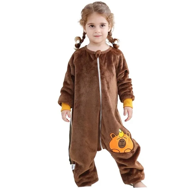 어린이를위한 사자 Kigurumi Onesies 겨울 플란넬 따뜻한 잠옷 동물 고양이 공룡 크리스마스 잠옷 점프 슈트 Cospaly 의상