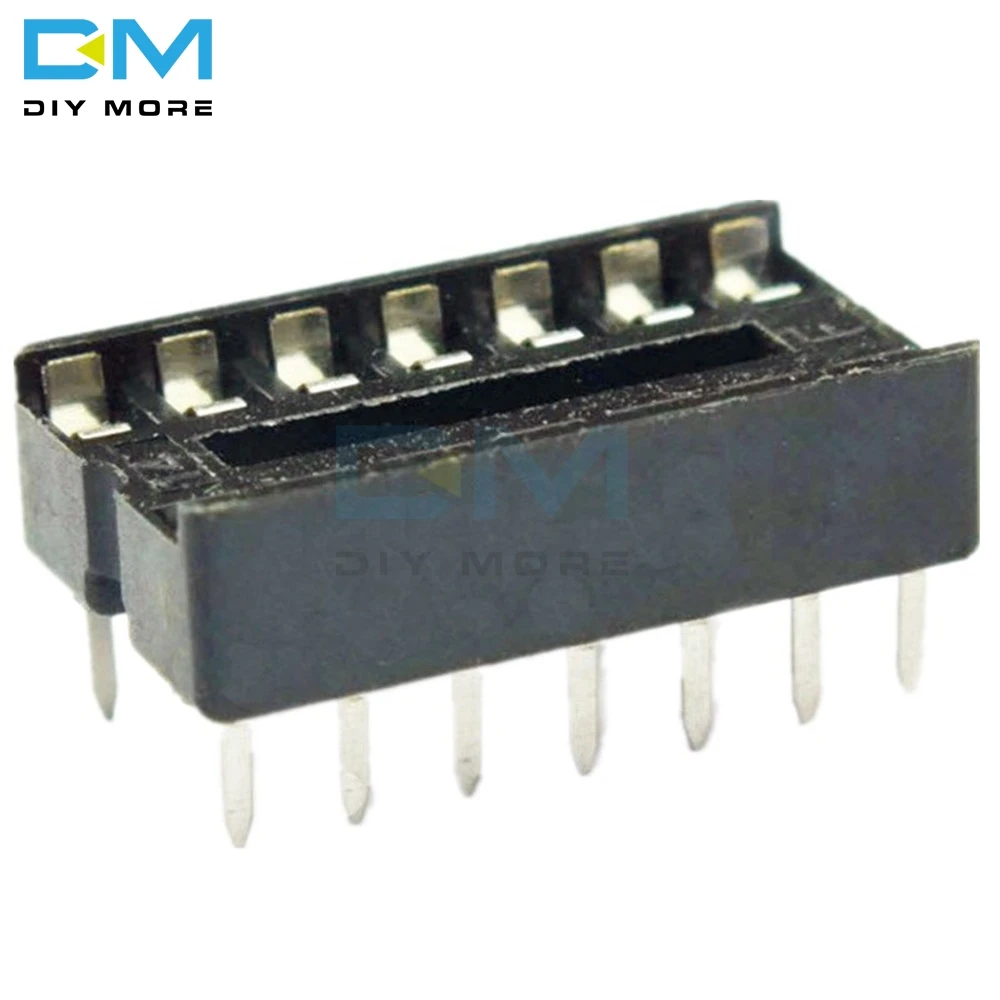 14 Pin 14P 14pin DIP IC Socket Adaptor ic sockets ic socket ic component ic components 50-500pcs Solder Type Socket Pitch Dual Wipe Contact DIP-14