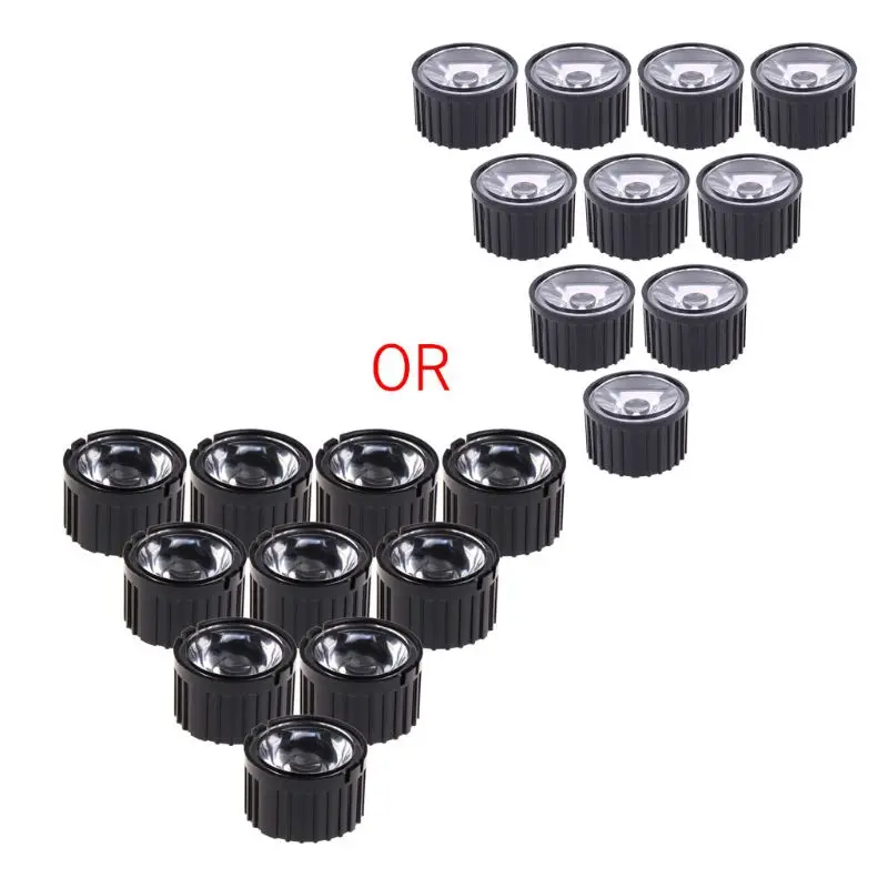 

LED Lens With Black Holder For 1W 3W 5W High Power LED Lamp Light 7 Styles