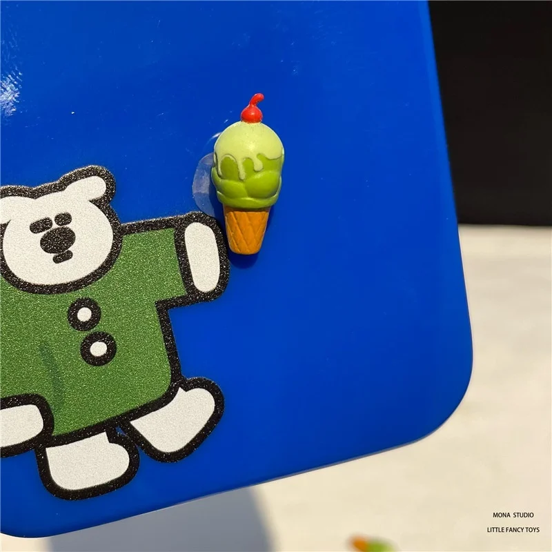 대량 시뮬레이션 말차 그린 아이스크림 아이스크림 콘 음식 및 플레이 미니어처 모델, PVC 장식 DIY 수제 액세서리
