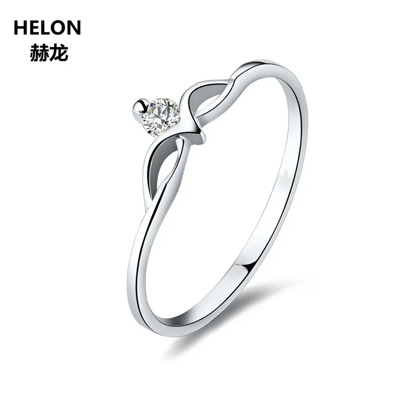 

Solid 14k White Gold Natural Diamonds Engagement Ring for Women Anniversary Wedding Band Fine Jewelry